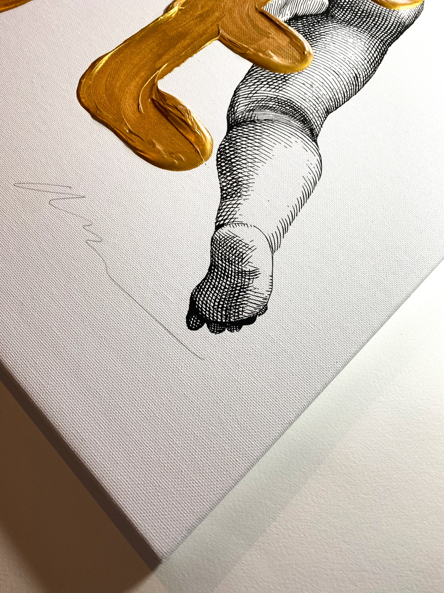 L O V E on canvas - view 2