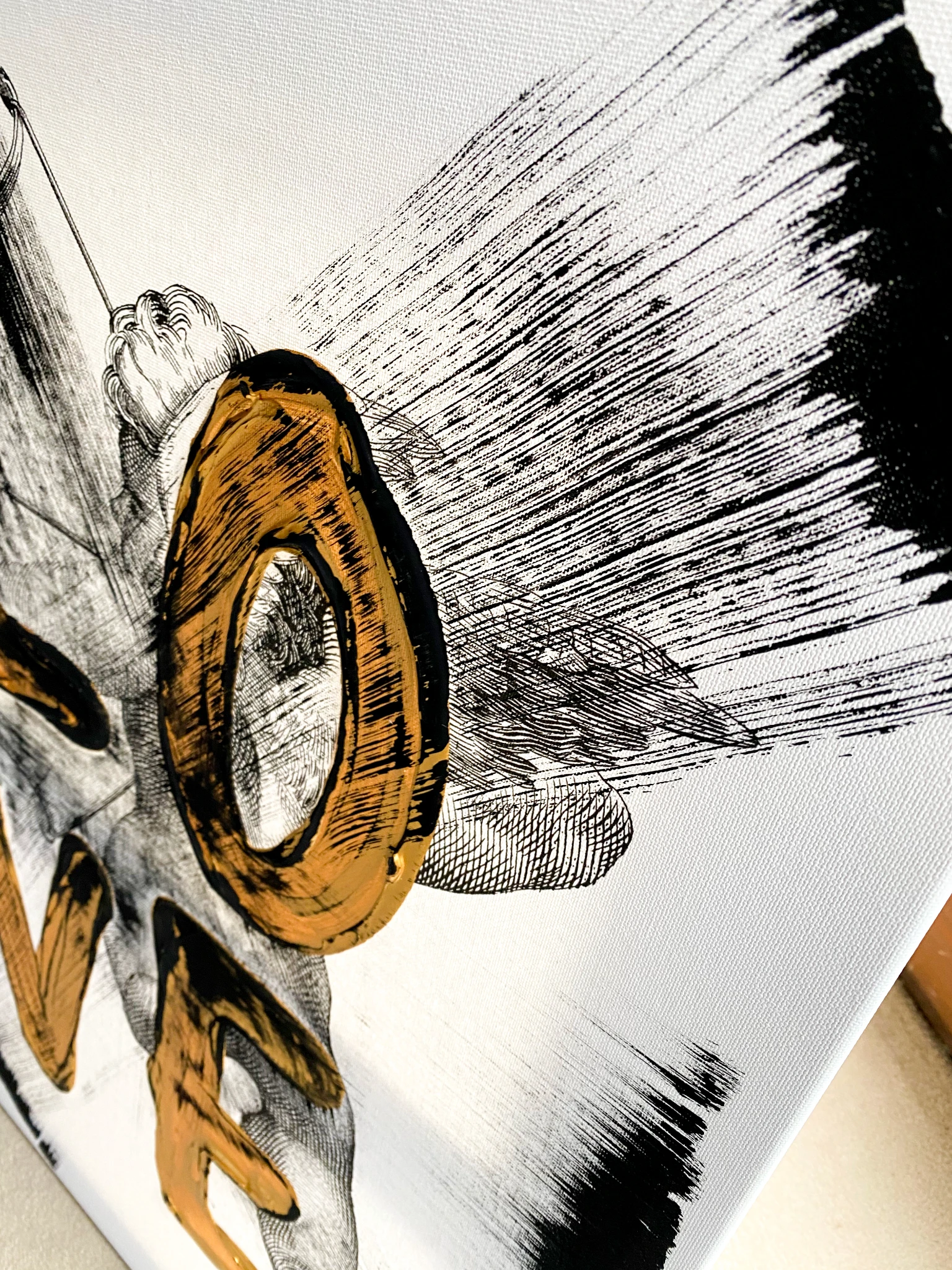 Dirty L O V E on canvas - Ansicht 5