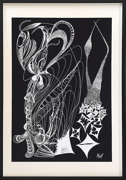 Paris themed dark art print