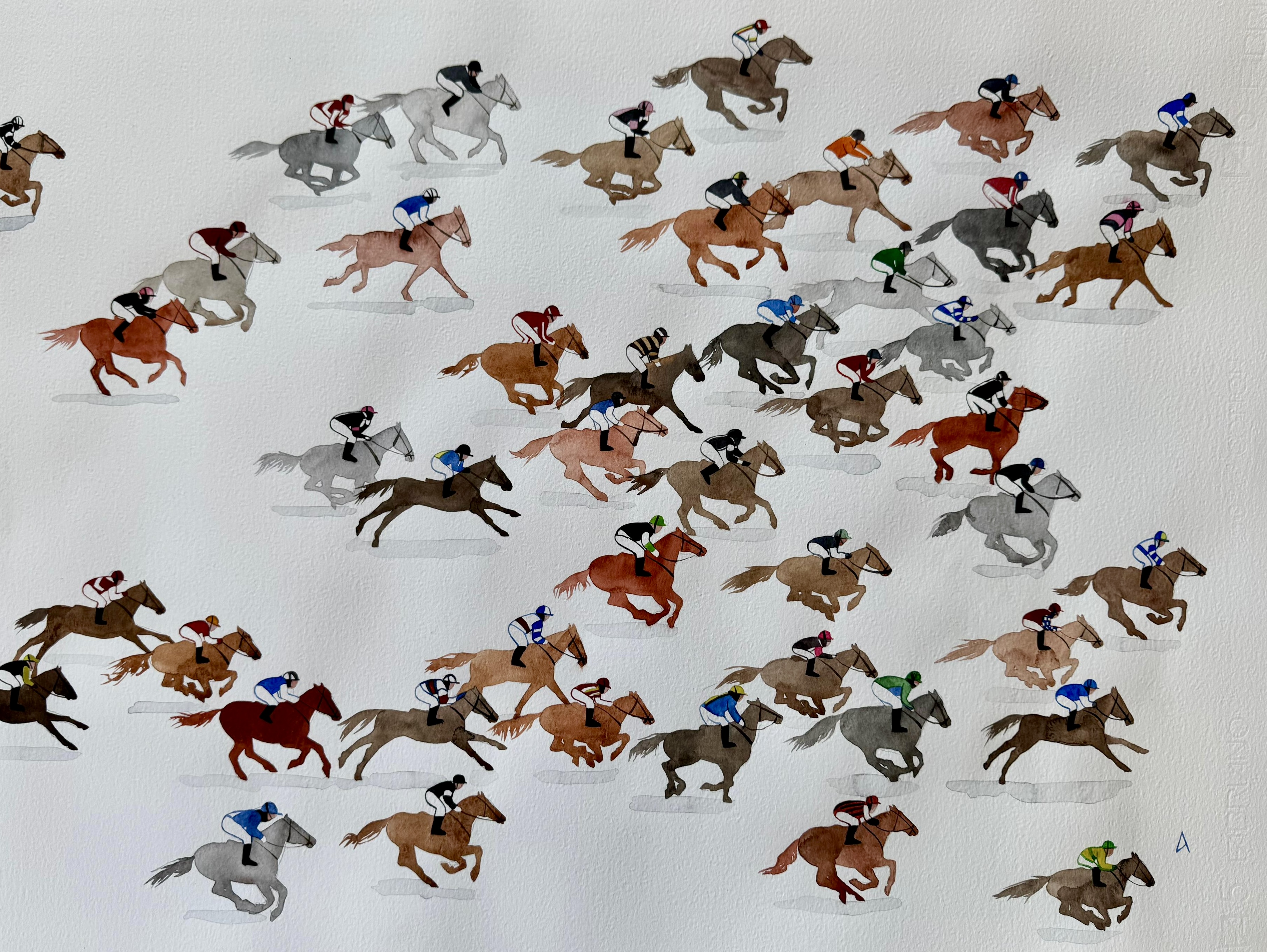 Large scale artwork on display in a commercial venue