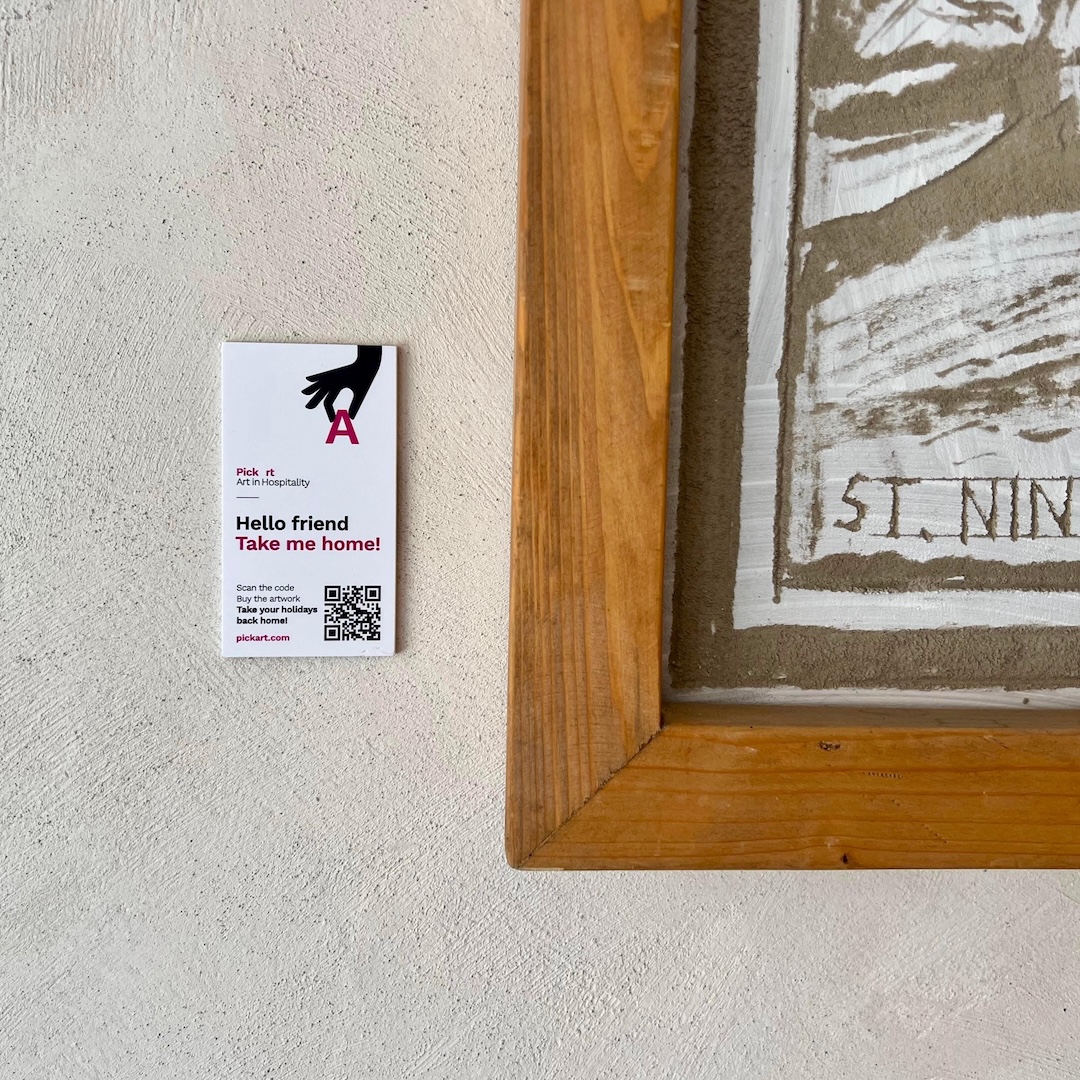 QR label next to artwork