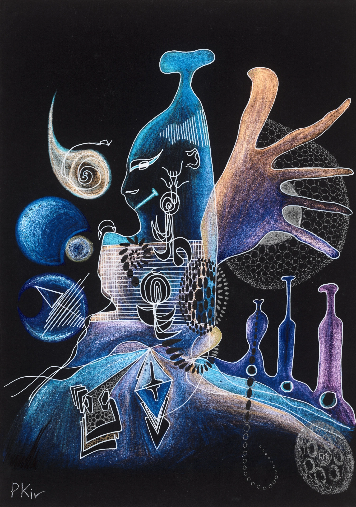 An artwork photographed straight-on, filling the entire frame with no background.