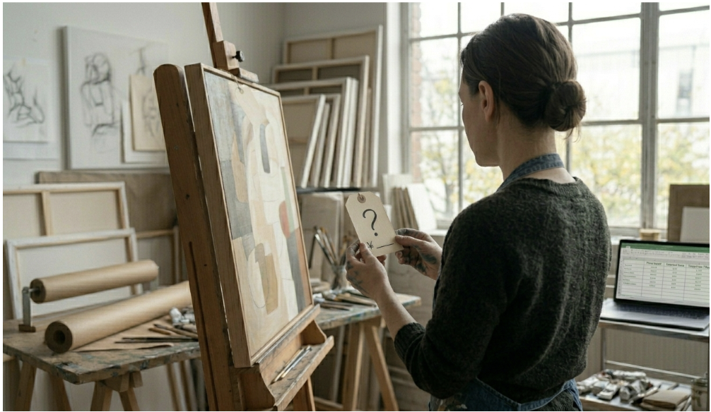 Artist considering how to price an original artwork