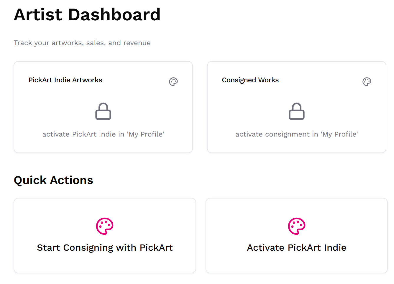 An artist using PickArt Indie to generate QR labels for their artwork